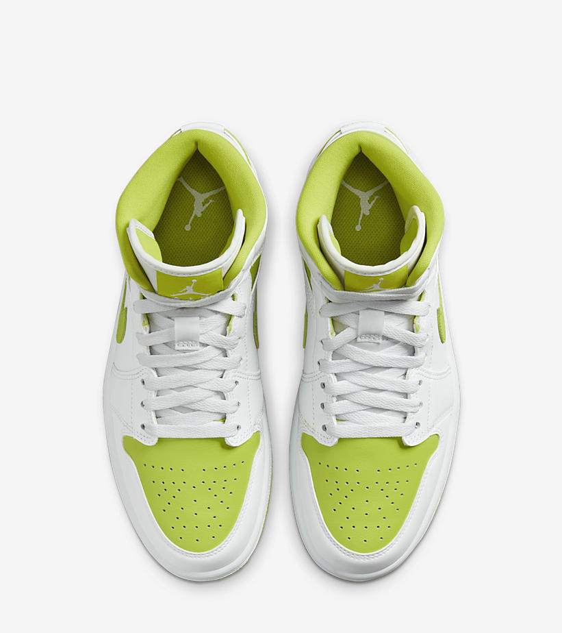 【国内 3/29 発売】ナイキ エア ジョーダン 1 ミッド “ホワイト/ネオングリーン” (NIKE AIR JORDAN 1 MID “White/Neon Green”) [BQ6472-131]