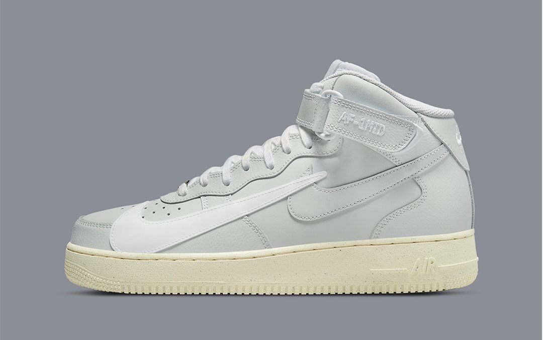 【国内 4/25 発売】ナイキ エア フォース 1 ミッド “コピーペースト/グレー/ホワイト/セイル” (NIKE AIR FORCE 1 MID “Copy and Paste/Grey/White/Sail”) [DQ8645-045]