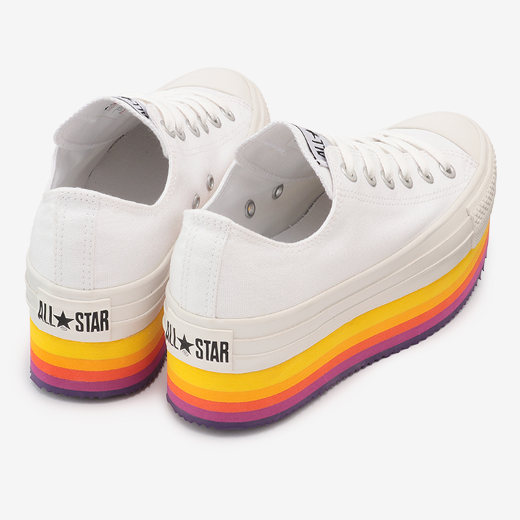 3/11 発売！レインボーをモチーフにしたグラデーションを厚底ソールに取り入れた CONVERSE ALL STAR CHUNKYLINE RB OX (コンバース オールスター チャンキーライン RB OX)