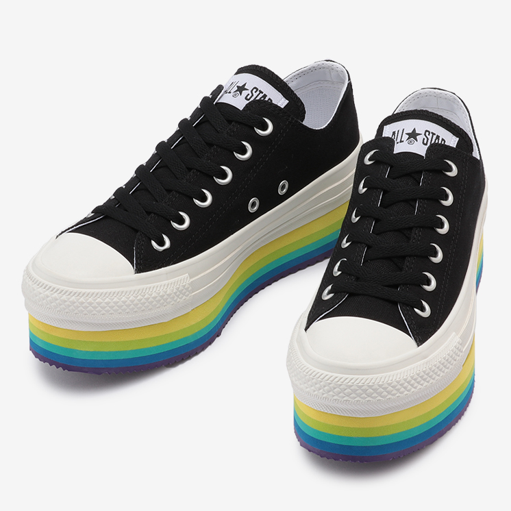 3/11 発売！レインボーをモチーフにしたグラデーションを厚底ソールに取り入れた CONVERSE ALL STAR CHUNKYLINE RB OX (コンバース オールスター チャンキーライン RB OX)