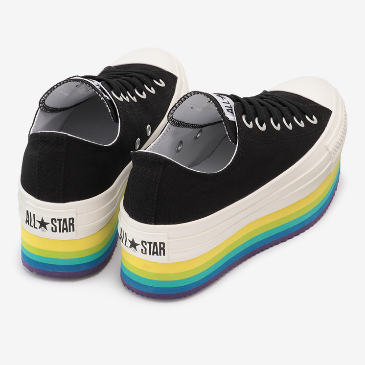 3/11 発売！レインボーをモチーフにしたグラデーションを厚底ソールに取り入れた CONVERSE ALL STAR CHUNKYLINE RB OX (コンバース オールスター チャンキーライン RB OX)