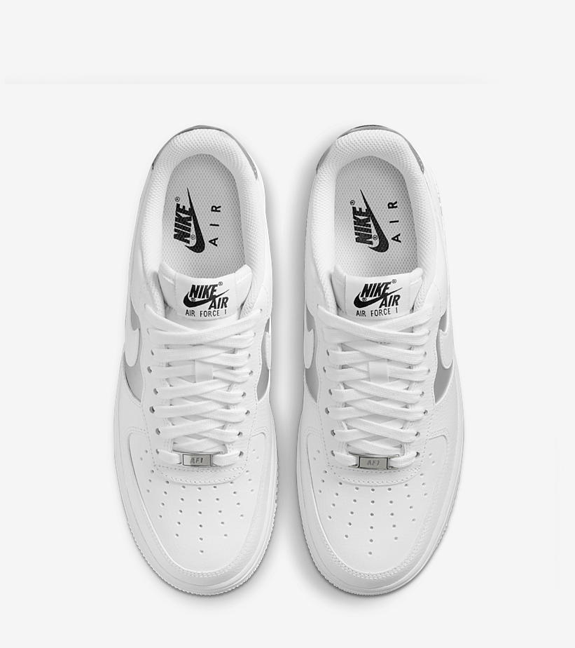 2022年 発売予定！ナイキ ウィメンズ エア フォース 1 07 ロー “ホワイト/メタリックシルバー” (NIKE WMNS AIR FORCE 1 07 LOW “White/Metallic Silver”) [DD8959-104]