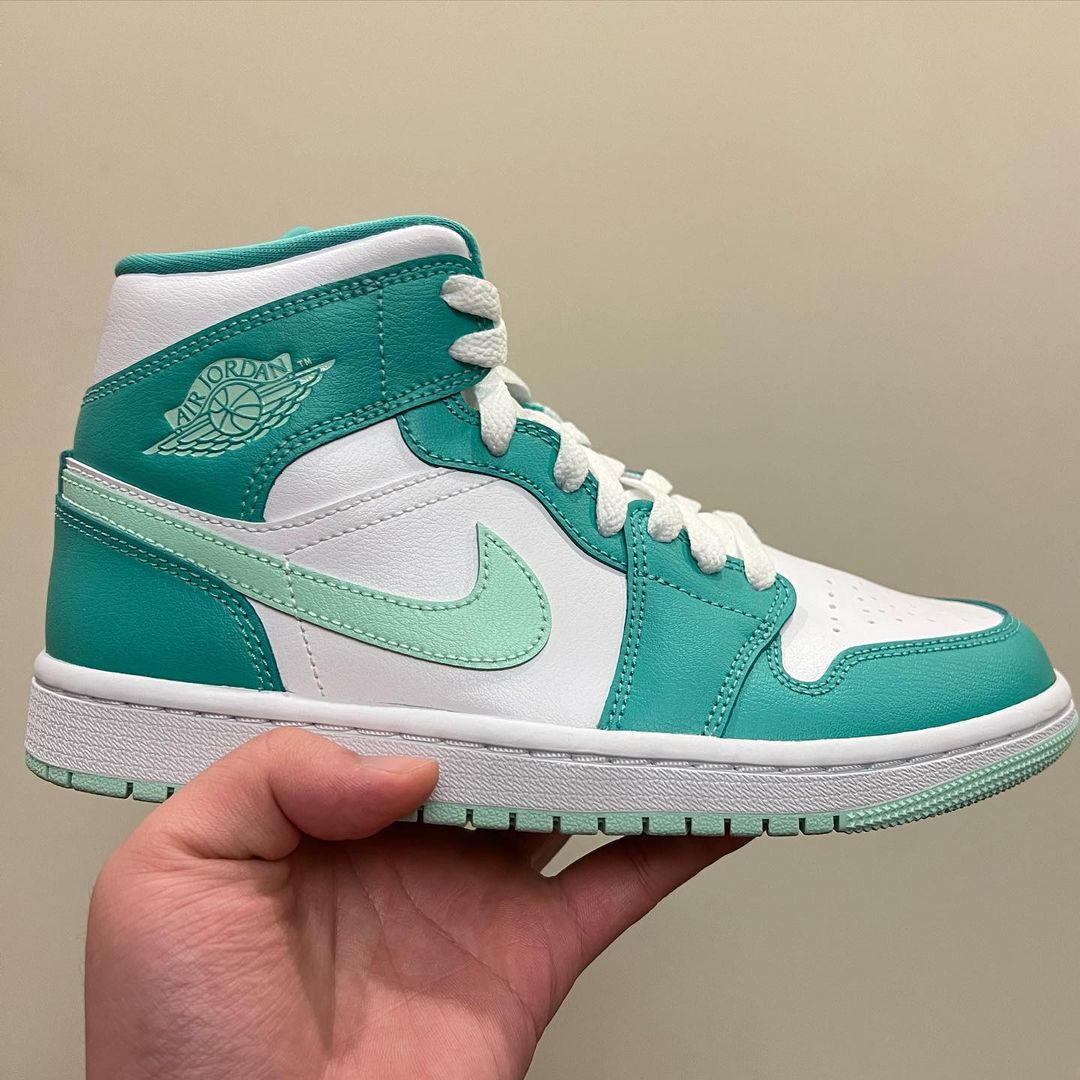 【サンプル】ナイキ エア ジョーダン 1 ミッド 最新カラー “ティール/オリーブ” (NIKE AIR JORDAN 1 MID “Teal/Olive”)