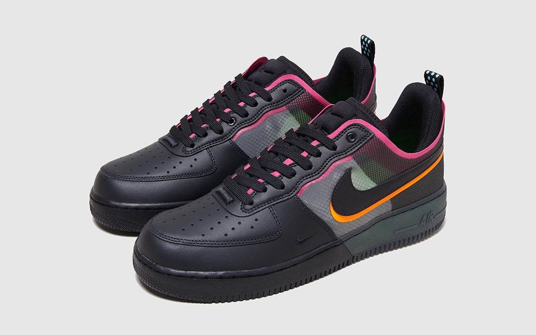 【国内 6/1 発売】ナイキ エア フォース 1 リアクト ロー “ブラック/チームオレンジ/ピンクプライム” (NIKE AIR FORCE 1 REACT LOW “Black/Team Orange/Pink Prime”) [DH7615-001]