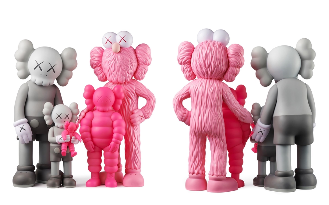 KAWS FAMILY GREY/PINK/FLUORO PINK カウズ