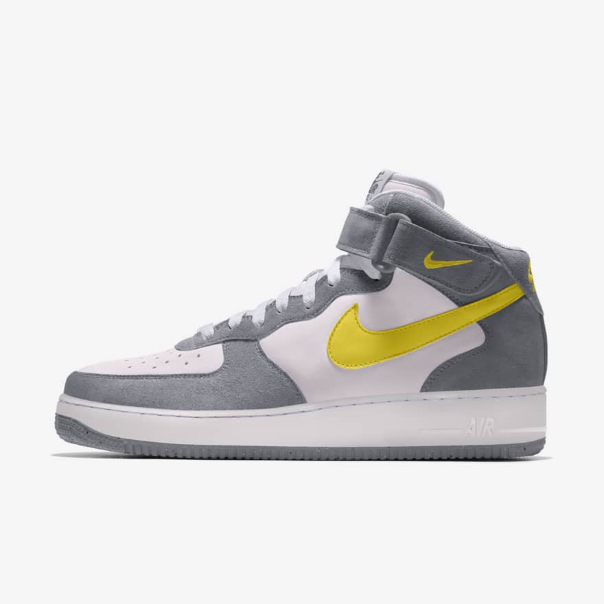 【NIKE BY YOU】上質なレザーとスエードを好みの位置に配置！AIR FORCE 1 MID (ナイキ エア フォース 1 ミッド) [DN4163-991]