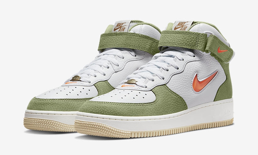 2022年 発売予定！ナイキ エア フォース 1 ミッド “ホワイト/グリーン/オレンジ” (NIKE AIR FORCE 1 MID “White/Green/Orange”) [DQ3505-100]