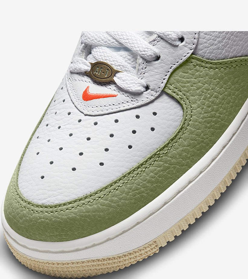 【国内 5/19 発売】ナイキ エア フォース 1 ミッド “ホワイト/グリーン/オレンジ” (NIKE AIR FORCE 1 MID “White/Green/Orange”) [DQ3505-100]