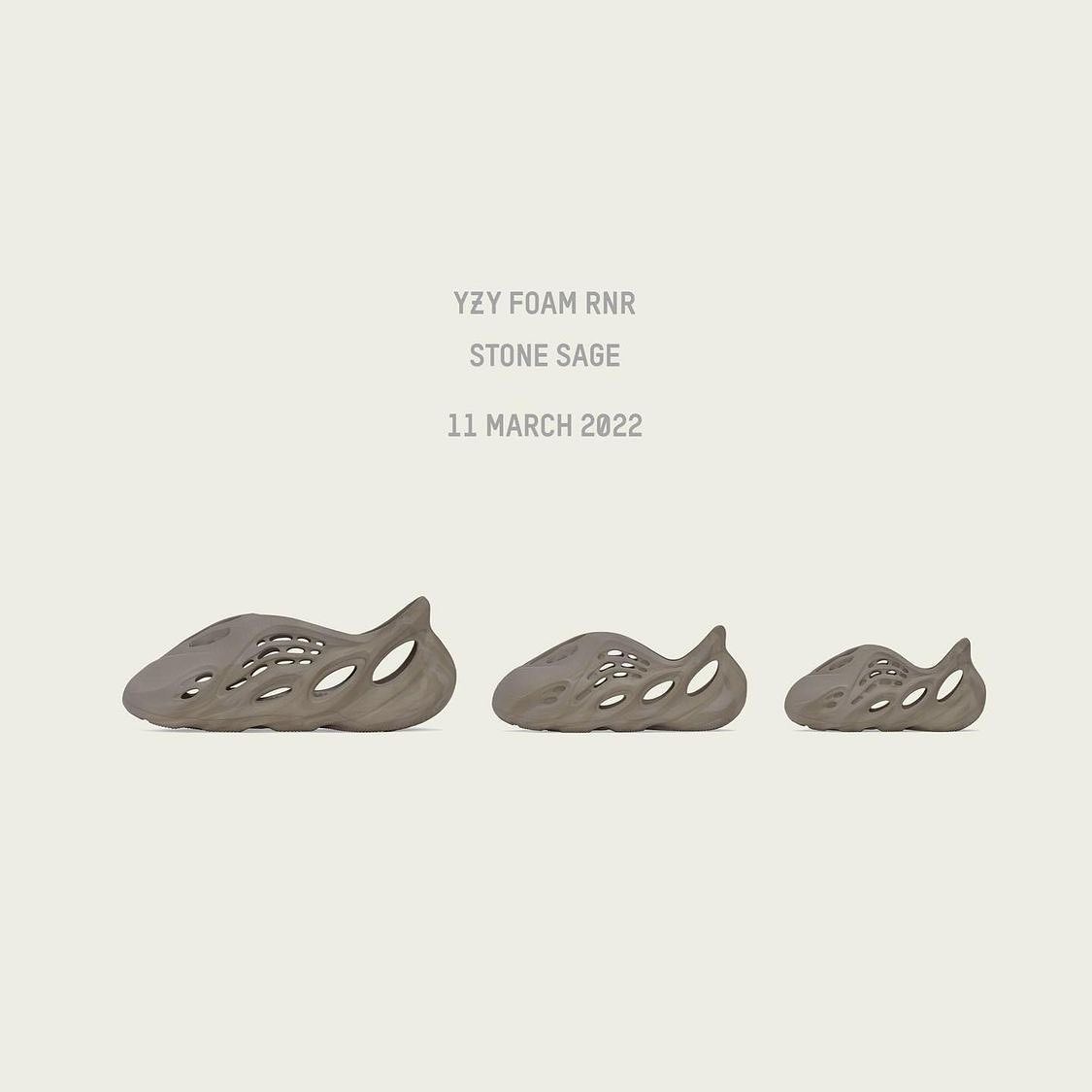 【国内 3/11 発売】adidas YZY FOAM RUNNER “Stone Sage” (アディダス イージー フォーム ランナー “ストーンセージ”) [GX4472]