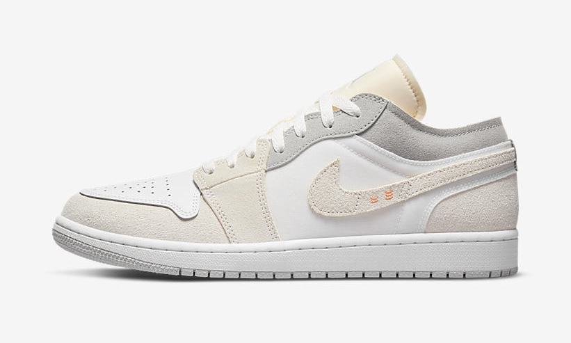 【国内 6/6 発売】NIKE AIR JORDAN 1 LOW SE CRAFT “Inside Out/White/Grey” (ナイキ エア ジョーダン 1 ロー “インサイドアウト/ホワイト/グレー”) [DN1635-100]