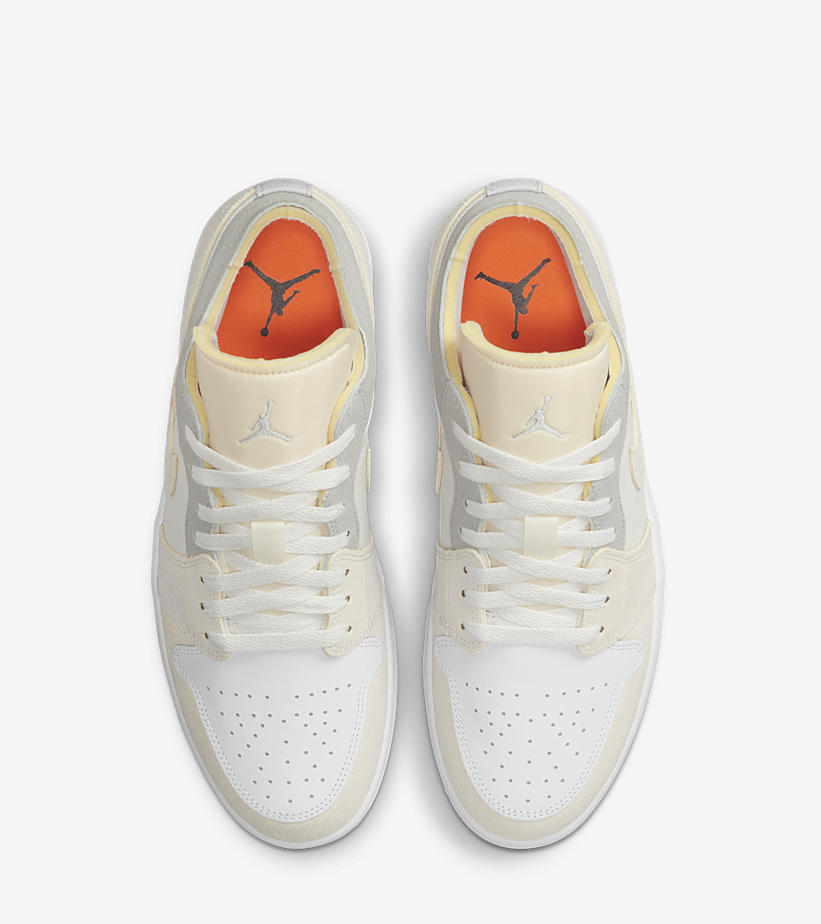 【国内 6/6 発売】NIKE AIR JORDAN 1 LOW SE CRAFT “Inside Out/White/Grey” (ナイキ エア ジョーダン 1 ロー “インサイドアウト/ホワイト/グレー”) [DN1635-100]