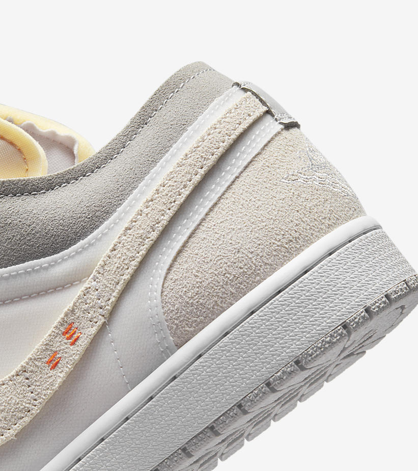 【国内 6/6 発売】NIKE AIR JORDAN 1 LOW SE CRAFT “Inside Out/White/Grey” (ナイキ エア ジョーダン 1 ロー “インサイドアウト/ホワイト/グレー”) [DN1635-100]