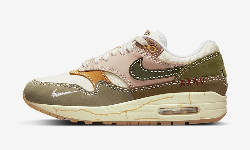 277センチワイズNIKE ナイキ Air Max 1 Premium Wabi-Sabi エアマックス1プレミアムワビサビ ローカットスニーカー ベージュ DQ8656-133