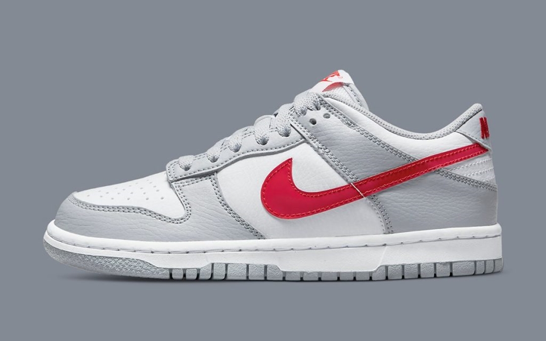 2022年 発売予定！ナイキ GS ダンク ロー “ホワイト/グレー/レッド” (NIKE GS DUNK LOW “White/Grey/Red”)