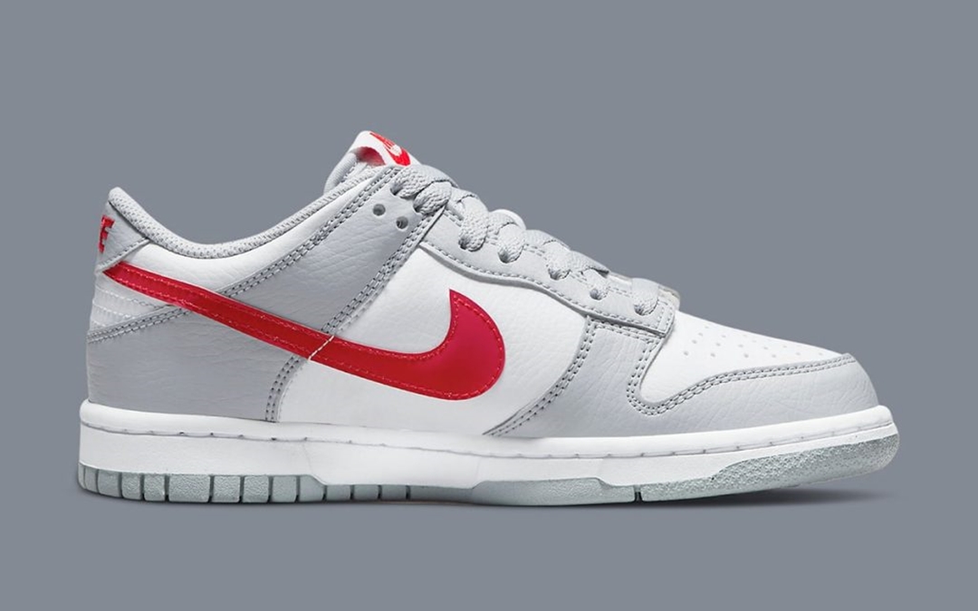 2022年 発売予定！ナイキ GS ダンク ロー “ホワイト/グレー/レッド” (NIKE GS DUNK LOW “White/Grey/Red”)