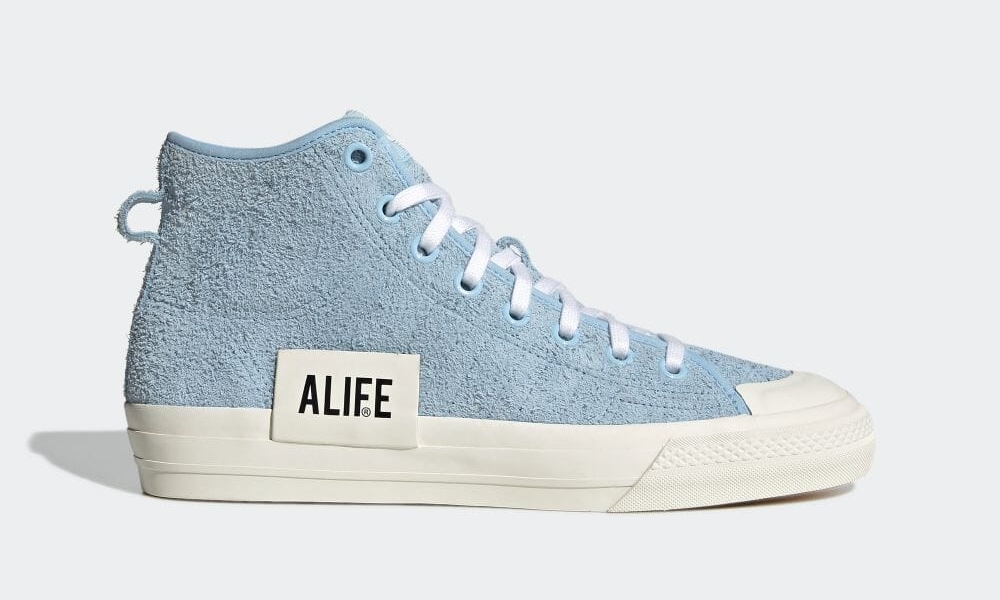 3/3 発売！ALIFE × adidas Originals NIZZA HI (エーライフ アディダス オリジナルス ニッツァ ハイ “クリアスカイ/クリームホワイト”) [GW5325/GX8140]