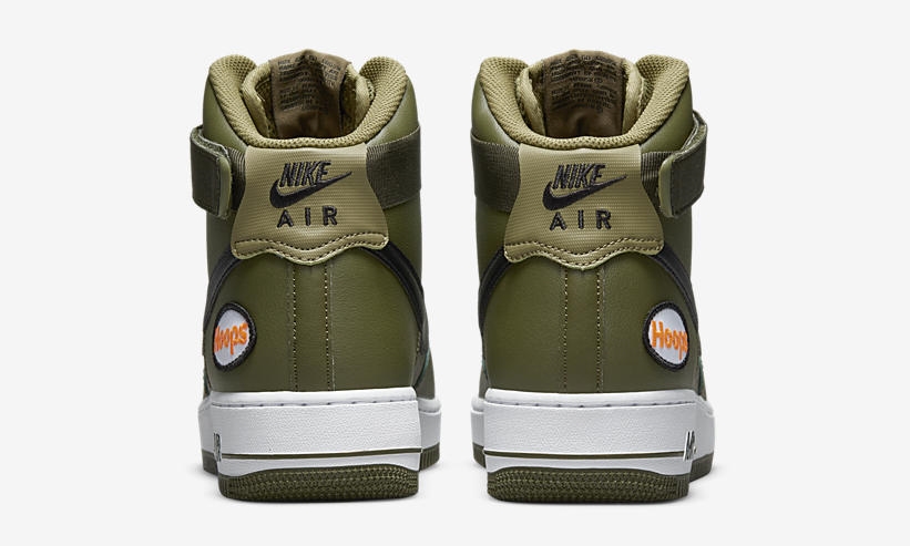 【国内 4/21 発売】ナイキ エア フォース 1 07 ハイ “フープス/オリーブ/ブラック” (NIKE AIR FORCE 1 07 HIGH “Hoops/Olive/Black”) [DH7453-300]