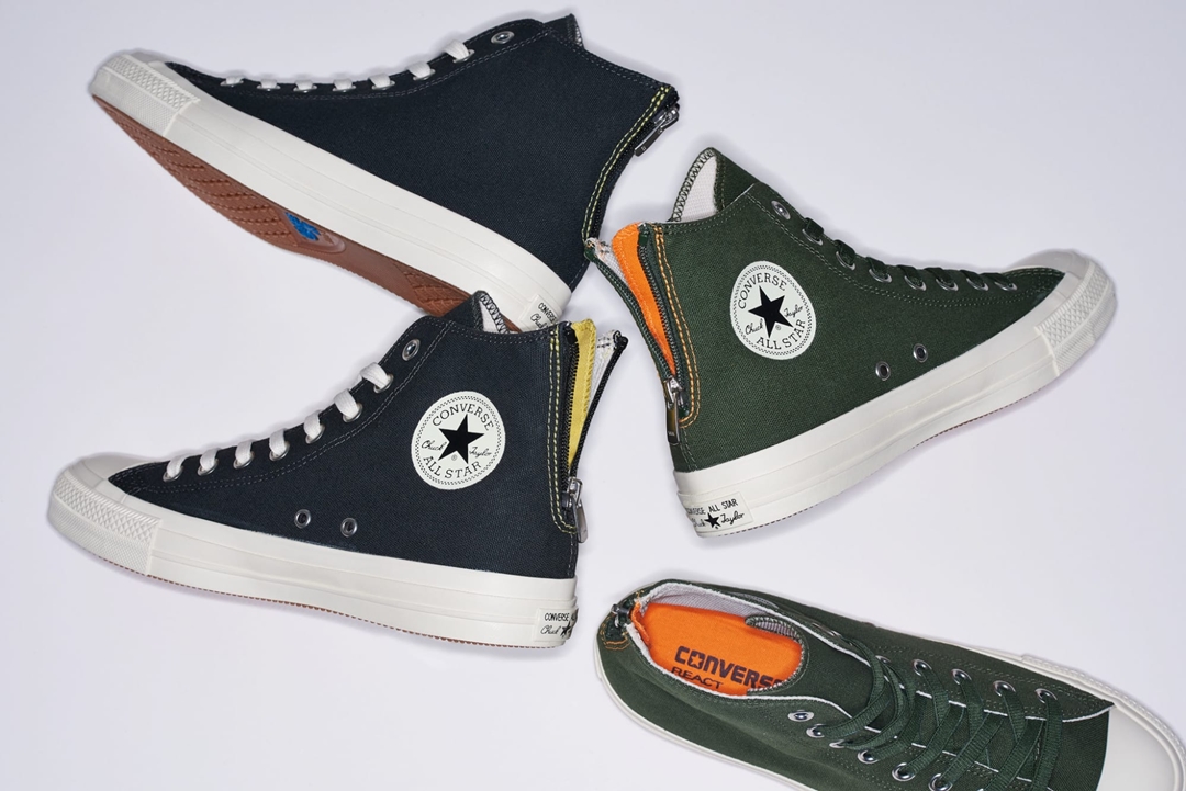 ジッパーを踵に配した撥水キャンバスをアッパーに採用 CONVERSE ALL STAR 100 EC BACKZIP HI (コンバース オールスター 100 EC バックジップ HI)