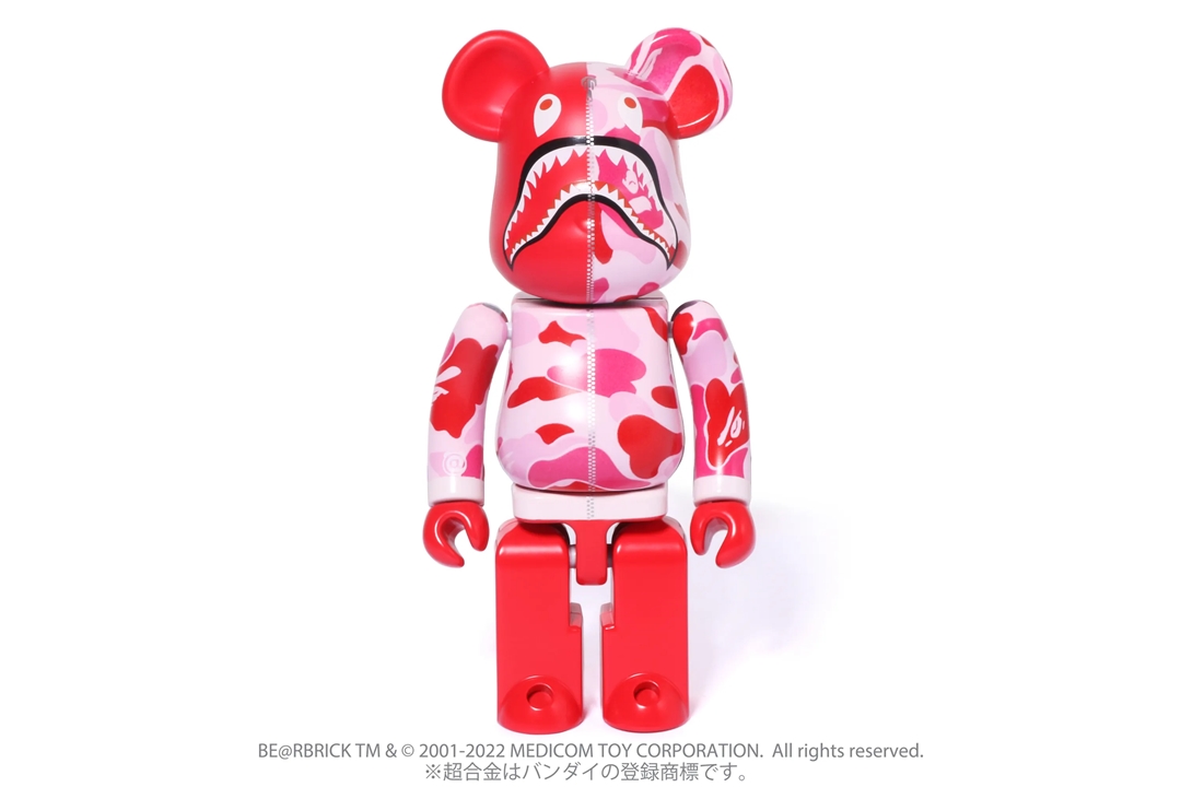 3/12 発売！A BATHING APE × BE@RBRICK コラボ最新作は、バンダイの超合金がABC CAMO SHARK PINK / BLUEで登場 (ア ベイシング エイプ ベアブリック)