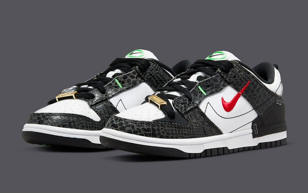 2022年 発売予定！ナイキ ダンク ロー スクラップ "ジャストドゥイット/ブラック/グリーン” (NIKE DUNK LOW Scrap "Just Do It/Black/Green")