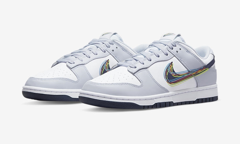 2022年 発売予定！ナイキ ダンク ロー “5スウッシュ/グレー/ホワイト” (NIKE DUNK LOW “Five Swoosh/Grey/White”) [DV6482-100]