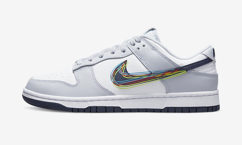 2022年 発売予定！ナイキ ダンク ロー “5スウッシュ/グレー/ホワイト” (NIKE DUNK LOW “Five Swoosh/Grey/White”) [DV6482-100]