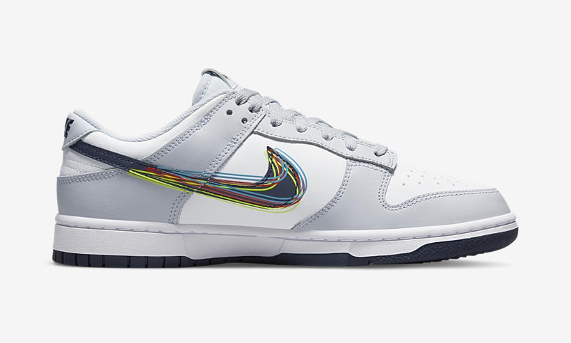 2022年 発売予定！ナイキ ダンク ロー “5スウッシュ/グレー/ホワイト” (NIKE DUNK LOW “Five Swoosh/Grey/White”) [DV6482-100]