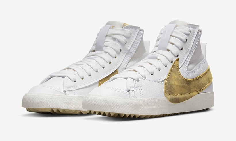 2022年 発売予定！ナイキ ブレーザー ミッド 77 ジャンボ “ホワイト/サンデッドゴールド” (NIKE BLAZER MID 77 JUMBO “White/Sanded Gold”) [DV6481-100]