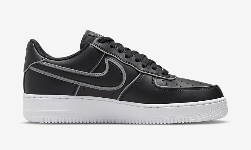 2022年 発売予定！ナイキ エア フォース 1 07 ロー “リフレクティブパイピング/ブラック” (NIKE AIR FORCE 1 07 LOW “Reflective Piping/Black”) [DQ5020-010]