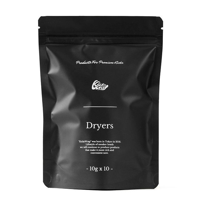 KicksWrapから多孔質シリカゲル使用したスニーカー専用乾燥剤「Dryers」が3/19 20:00~先行予約 (キックスラップ)