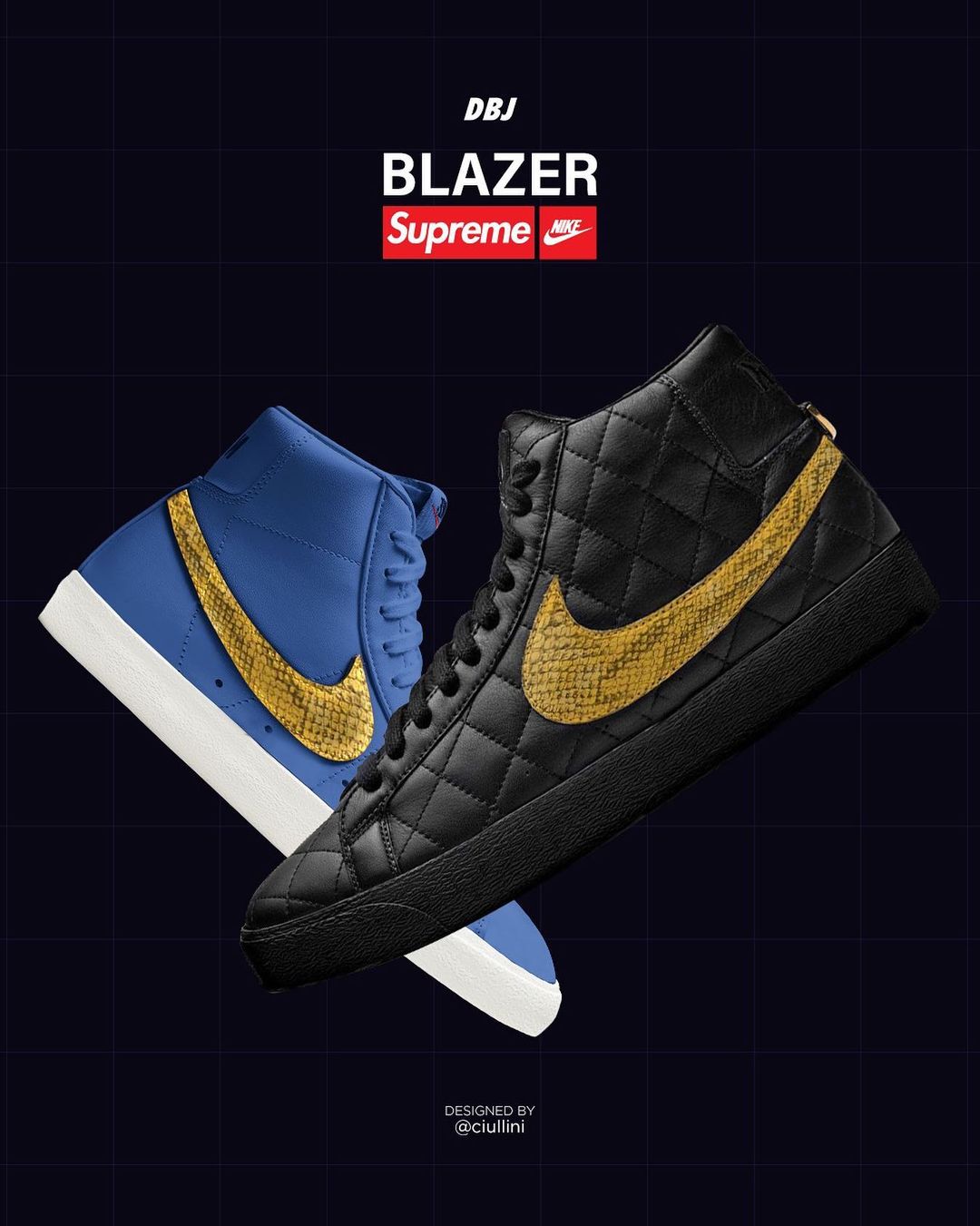 国内 9/10 発売予定！SUPREME x NIKE SB ZOOM BLAZER MID QS ...