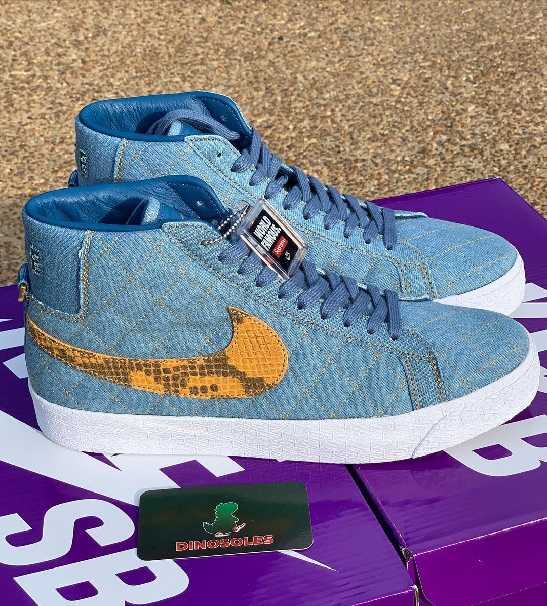 メンズ スニーカー ブルー Supreme シュプリーム  Supreme/NIKE SB Z00M BLAZER MID QS 2 DX8421-400 シュプリームナイキSBズームブレーザーミッド クイックストライク2 se997r