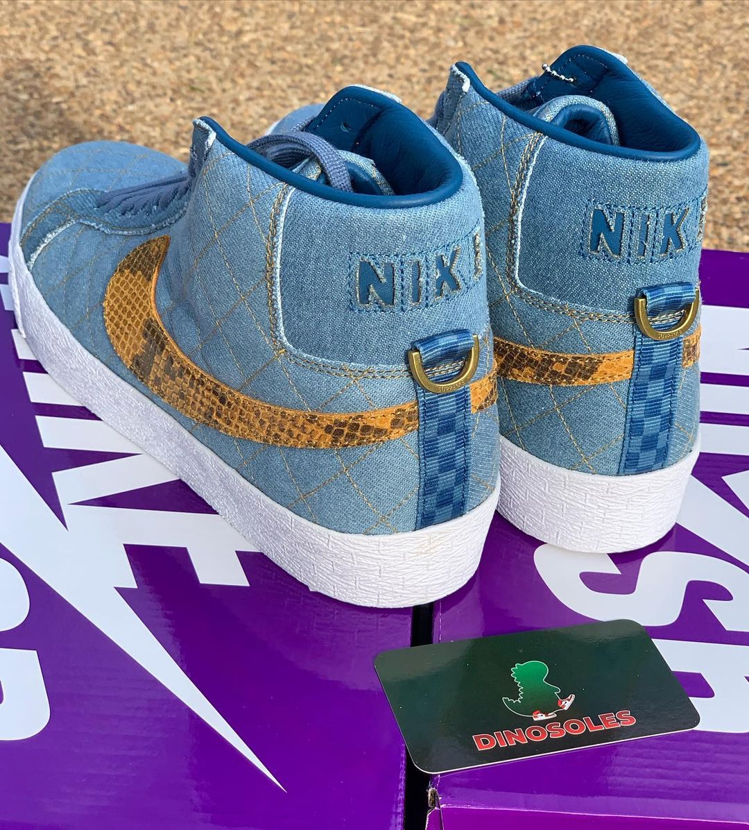 メンズ スニーカー ブルー Supreme シュプリーム  Supreme/NIKE SB Z00M BLAZER MID QS 2 DX8421-400 シュプリームナイキSBズームブレーザーミッド クイックストライク2 se997r