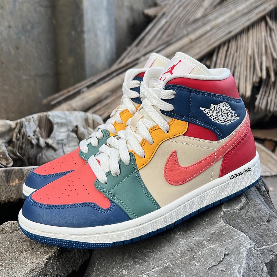 【国内 9/7 発売予定】ナイキ ウィメンズ エア ジョーダン 1 ミッド “7カラーズ” (NIKE WMNS AIR JORDAN 1 MID “7 Colors”) [DN3738-400]