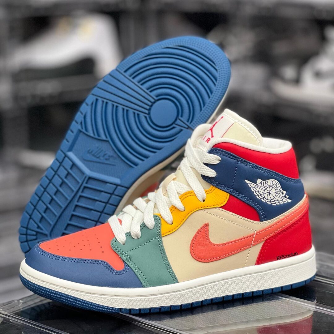 【国内 9/7 発売予定】ナイキ ウィメンズ エア ジョーダン 1 ミッド “7カラーズ” (NIKE WMNS AIR JORDAN 1 MID “7 Colors”) [DN3738-400]