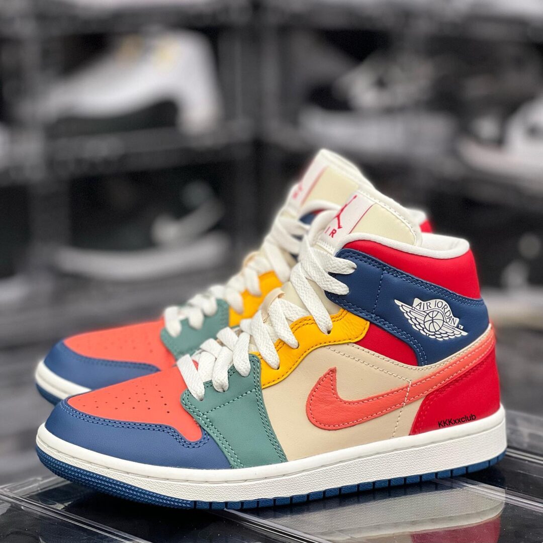 【国内 9/7 発売予定】ナイキ ウィメンズ エア ジョーダン 1 ミッド “7カラーズ” (NIKE WMNS AIR JORDAN 1 MID “7 Colors”) [DN3738-400]