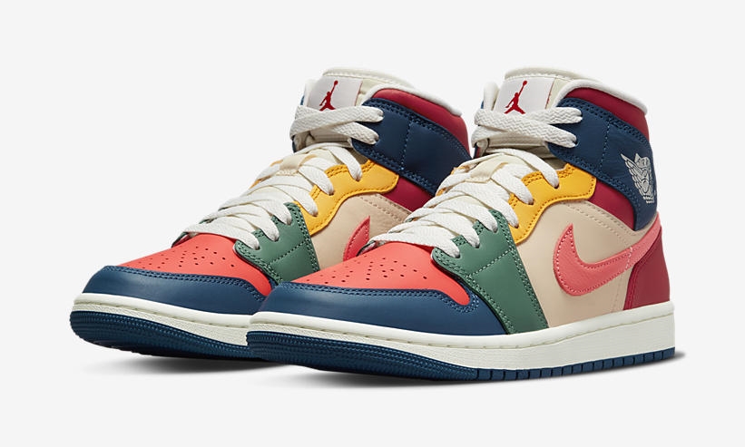 【国内 9/7 発売予定】ナイキ ウィメンズ エア ジョーダン 1 ミッド “7カラーズ” (NIKE WMNS AIR JORDAN 1 MID “7 Colors”) [DN3738-400]