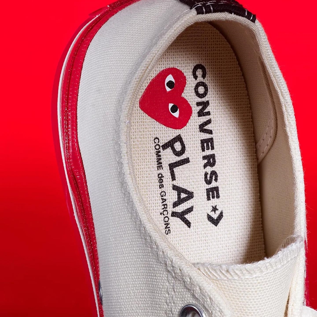 プレイ・コム デ ギャルソン × コンバース チャック 70 “レッドソール” が海外 3/24 発売 (PLAY COMME des GARCONS CONVERSE Chuck 70 “Red Sole”)