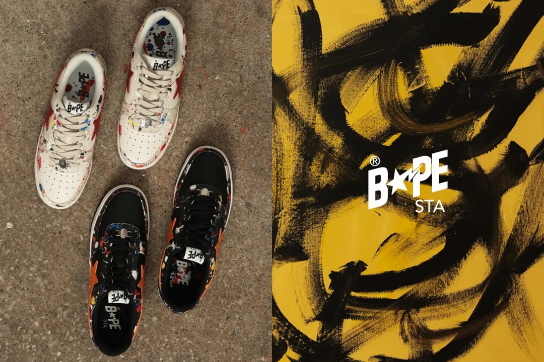 絵画キャンバスをテーマにインクジェットペインティングの技法を用いた A BATHING APE BAPE STA CANVASが3/25、3/26 発売 (ア ベイシング エイプ)