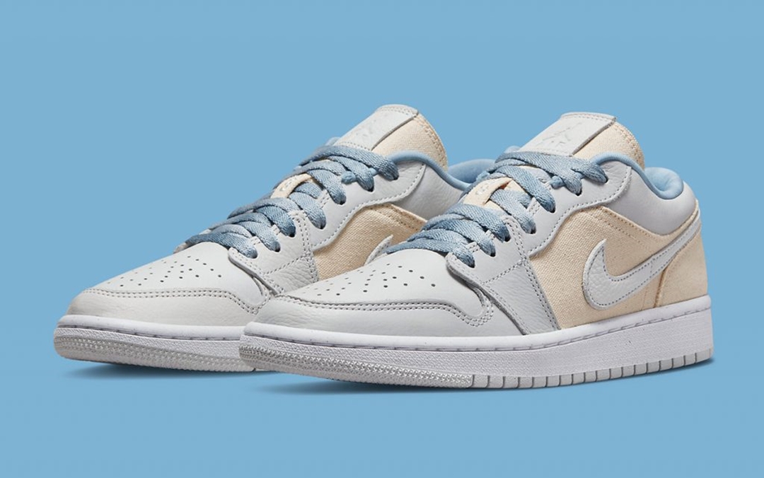 【国内 7/1 発売】ナイキ エア ジョーダン 1 ロー “キャンバス/ブルー” (NIKE AIR JORDAN 1 LOW “Canvas/Blue”) [DQ4151-500]