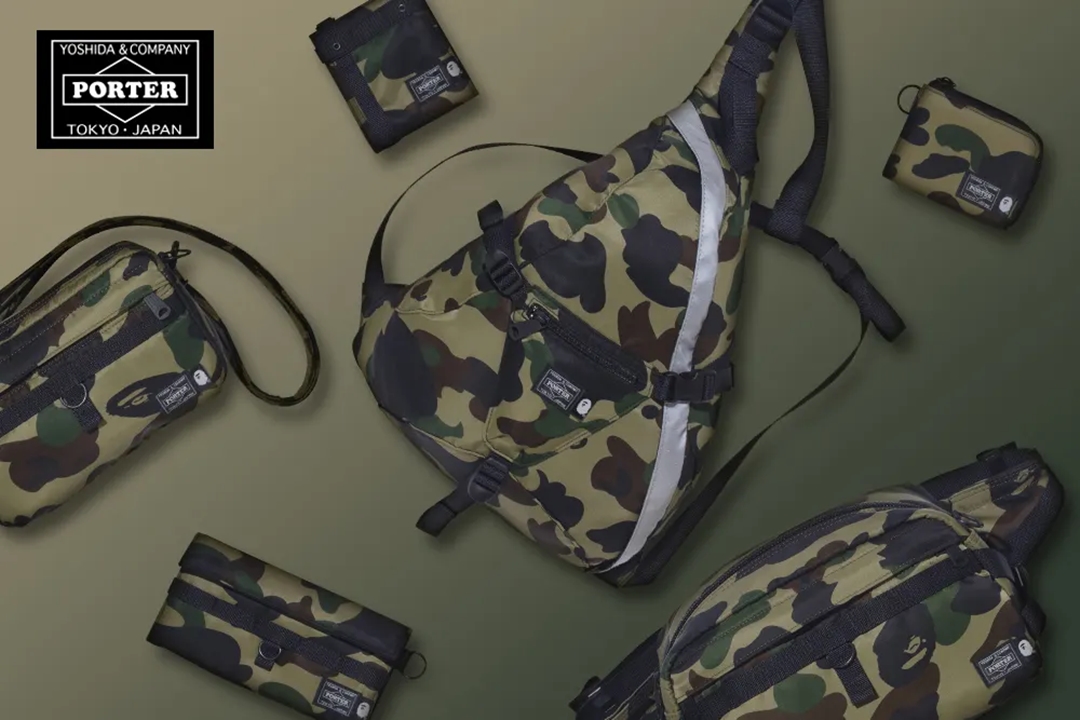 A BATHING APE × PORTER コラボ最新作！「1ST CAMO」6アイテムが3/25、3/26 発売 (ア ベイシング エイプ ポーター)