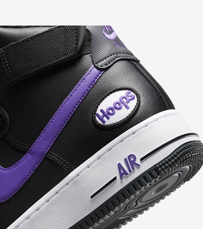 【国内 4/21 発売】ナイキ エア フォース 1 07 ハイ “フープス/ブラック/パープル” (NIKE AIR FORCE 1 07 HIGH “Hoops/Black/Purple”) [DH7453-001]