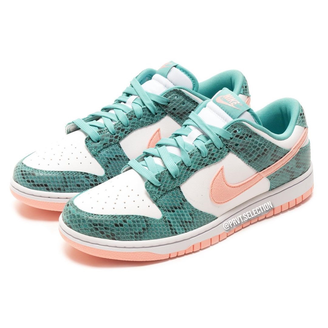 海外 7/27 発売予定！ナイキ ダンク ロー “スネーク/ホワイト/グリーン” (NIKE DUNK LOW “Snake/White/Green”) [DR8577-300]