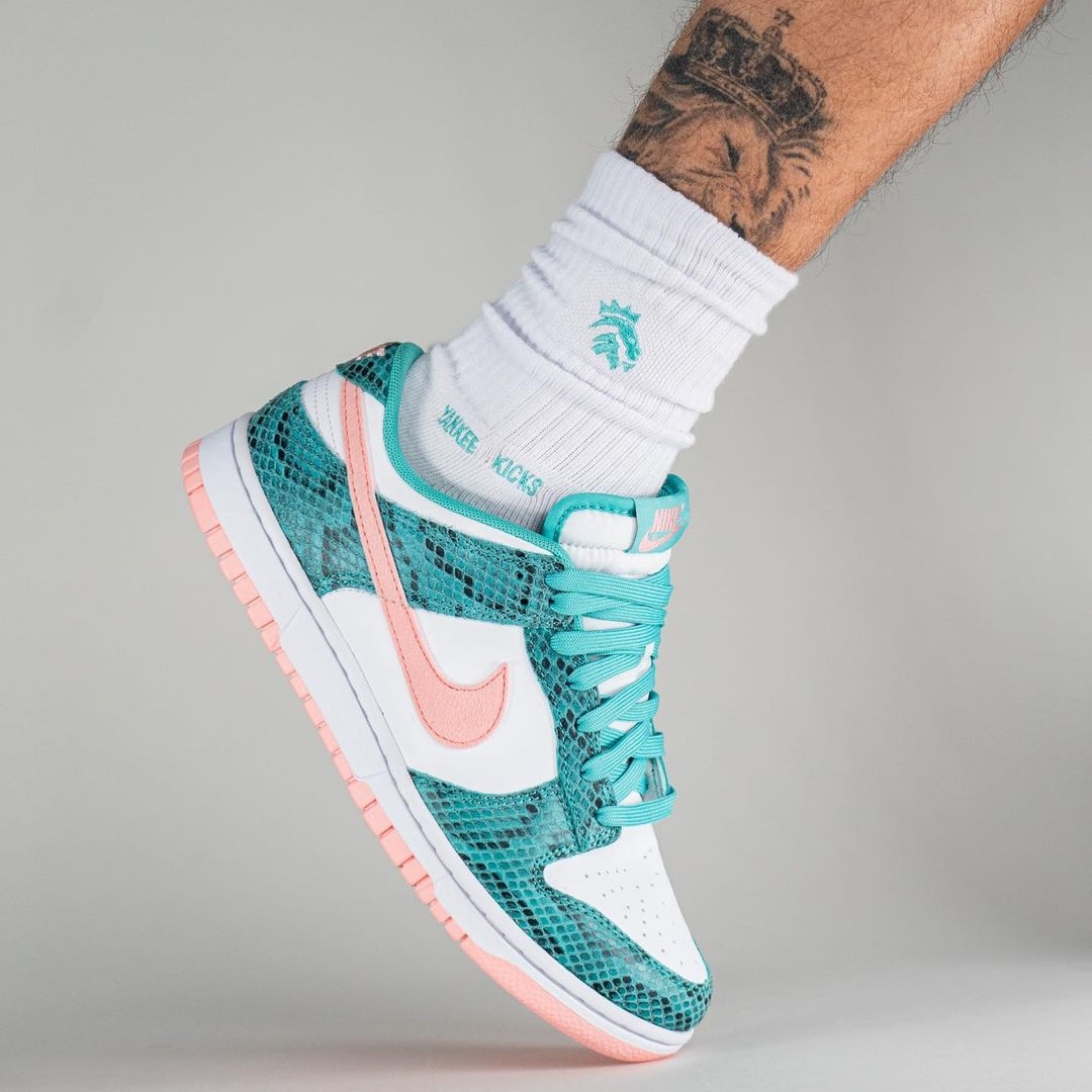 海外 7/27 発売予定！ナイキ ダンク ロー “スネーク/ホワイト/グリーン” (NIKE DUNK LOW “Snake/White/Green”) [DR8577-300]