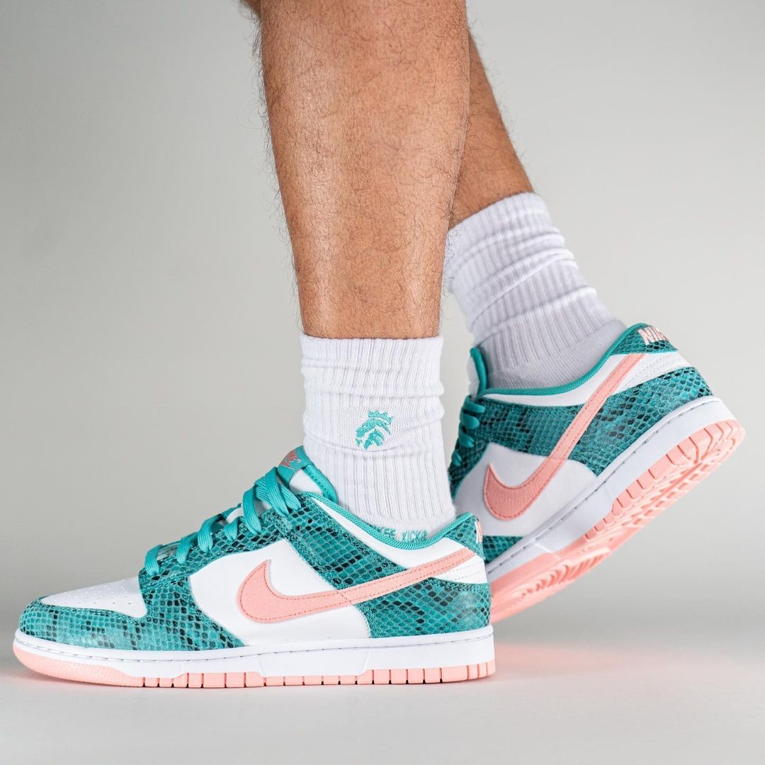 海外 7/27 発売予定！ナイキ ダンク ロー “スネーク/ホワイト/グリーン” (NIKE DUNK LOW “Snake/White/Green”) [DR8577-300]