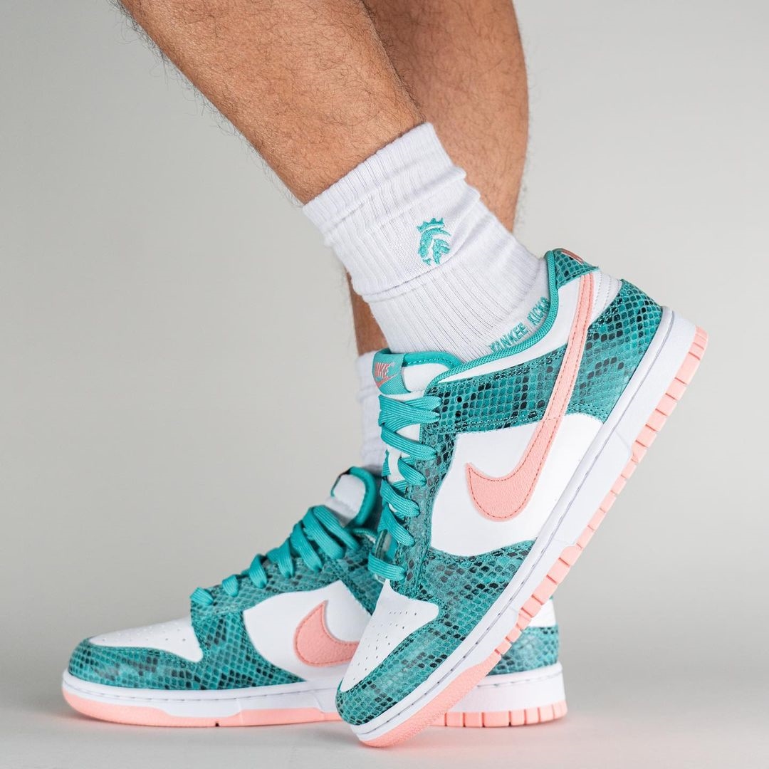 海外 7/27 発売予定！ナイキ ダンク ロー “スネーク/ホワイト/グリーン” (NIKE DUNK LOW “Snake/White/Green”) [DR8577-300]