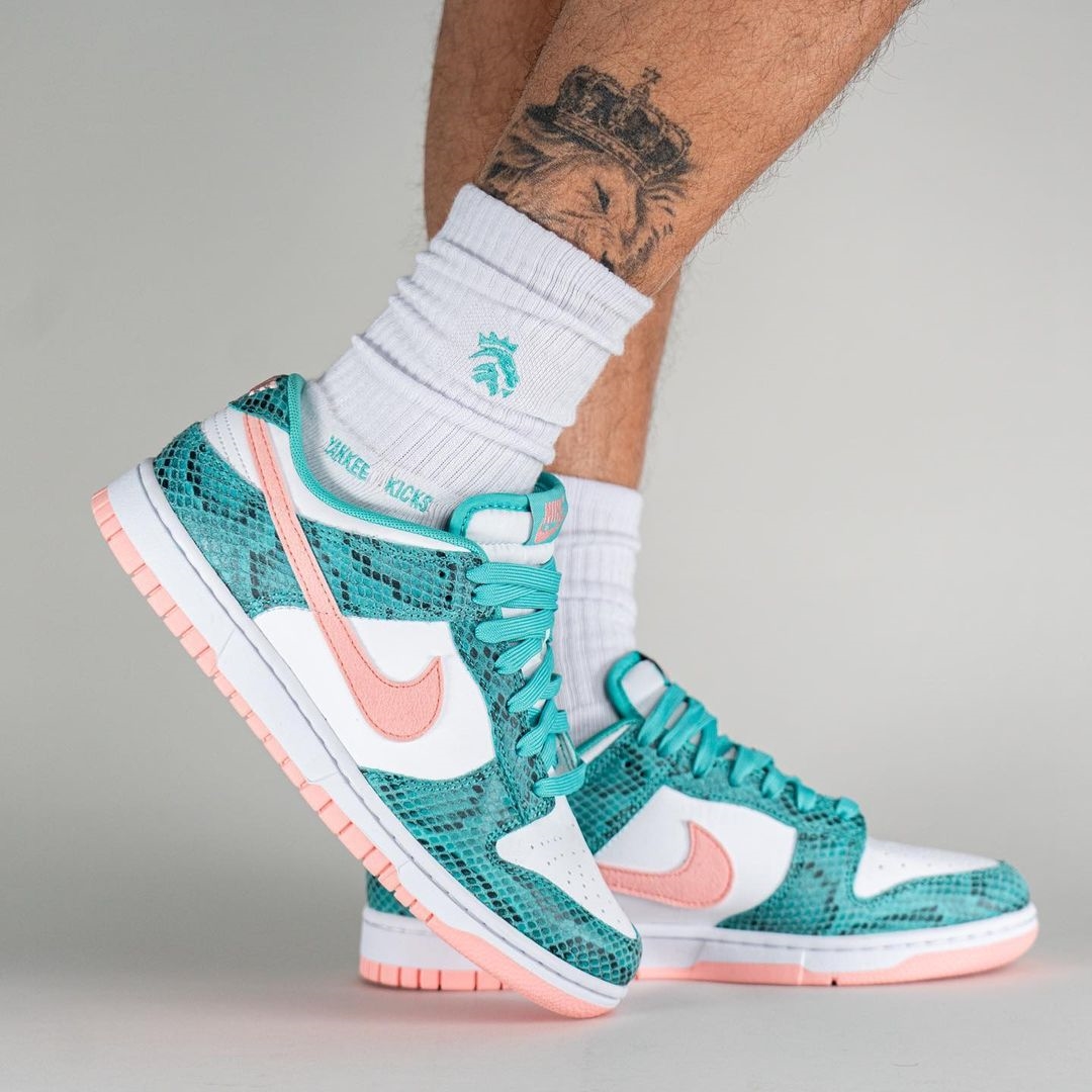 海外 7/27 発売予定！ナイキ ダンク ロー “スネーク/ホワイト/グリーン” (NIKE DUNK LOW “Snake/White/Green”) [DR8577-300]