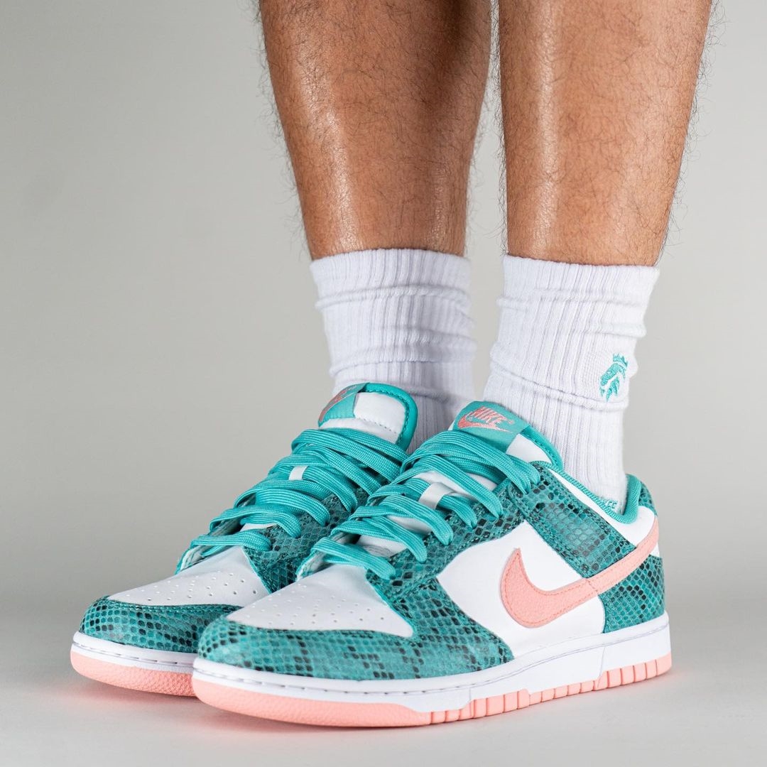 海外 7/27 発売予定！ナイキ ダンク ロー “スネーク/ホワイト/グリーン” (NIKE DUNK LOW “Snake/White/Green”) [DR8577-300]