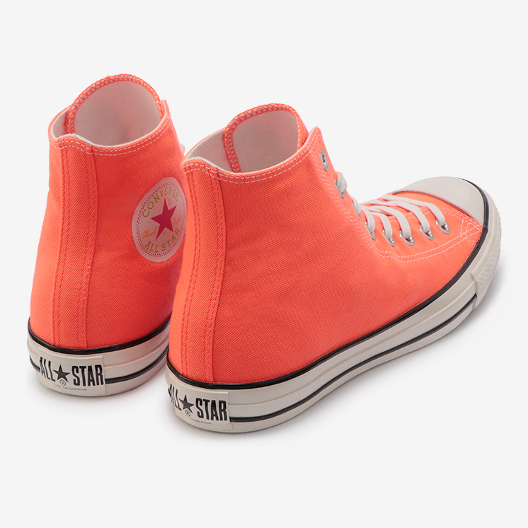 4月 発売！CONVERSE ALL STAR US NEONCOLORS OF HI アーカイブの「ON FIRE COLLECTION」をUSスペックでアップデート!直営店限定色有り (コンバース オールスター ネオンカラーズ)