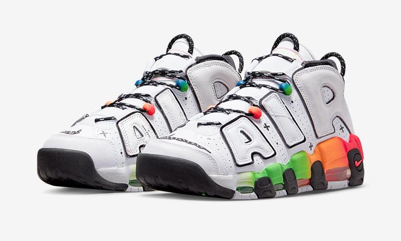 海外発売！ナイキ エア モア アップテンポ 96 “ホワイト/ブラック/マルチ” (NIKE AIR MORE UPTEMPO 96 “White/Black/Multi”) [DV1233-111]